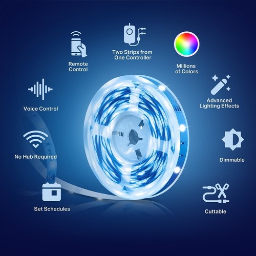 Tapo TL61-10 Smart Wi-Fi Light Strip 10M Voice APP Control 2-Pack - Picture 2 of 9