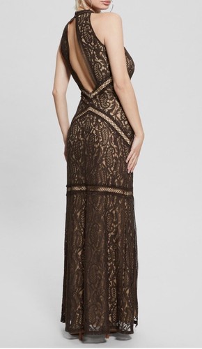 Nuevo Vestido de Encaje GUESS Lisa Talla S Marrón - Imagen 2 de 11