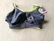 Freya Active Support  28i (G) Charcoal Soft Cup Sports Bra Style 4391 NWT