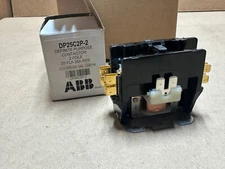 New ABB DP25C2P-2 Definite Purpose Contactor 2-Pole 25FLA 35A RED 208/240VAC