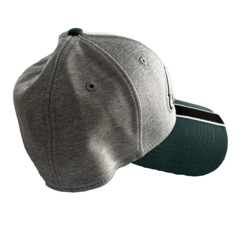 Philadelphia Eagles Logo New Era Fitted Hat Striped Gray NFL Cap M/L 39Thirty - Picture 3 of 4