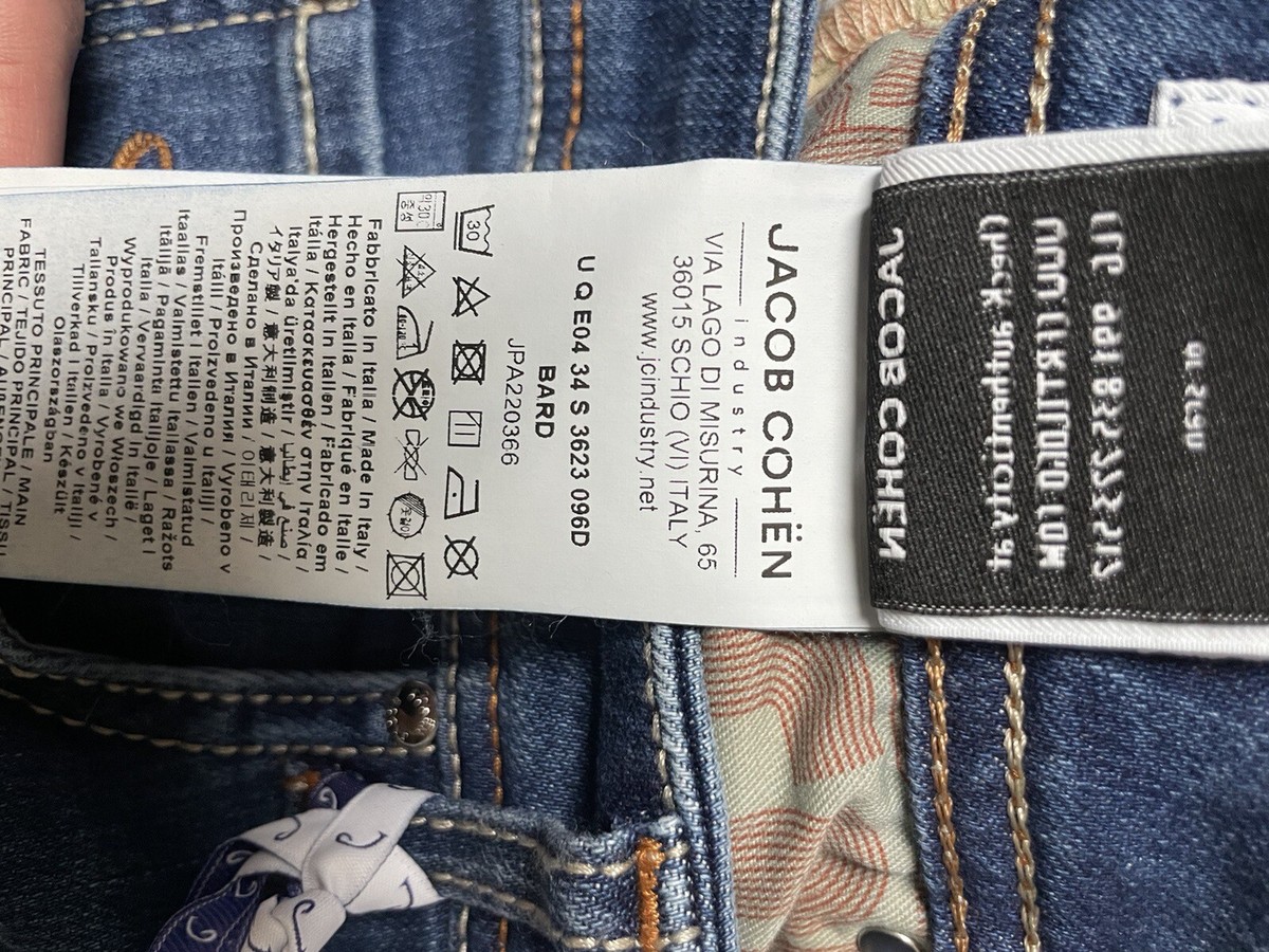 Jacob Cohen Luxury Men's US 32 Waist x 33 M' Size Button Fly