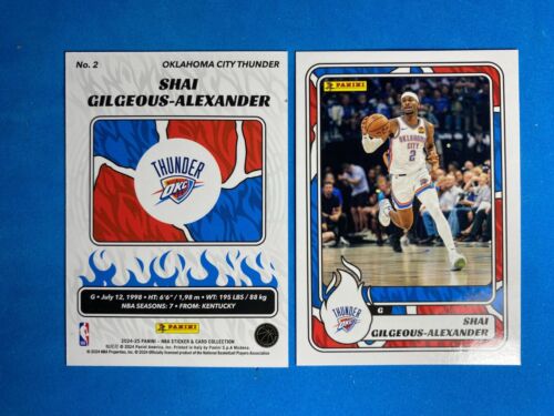 Figurine Panini NBA 2024-25 2025 Card n. 2 Gilgeous-Alexander (Oklakoma City)