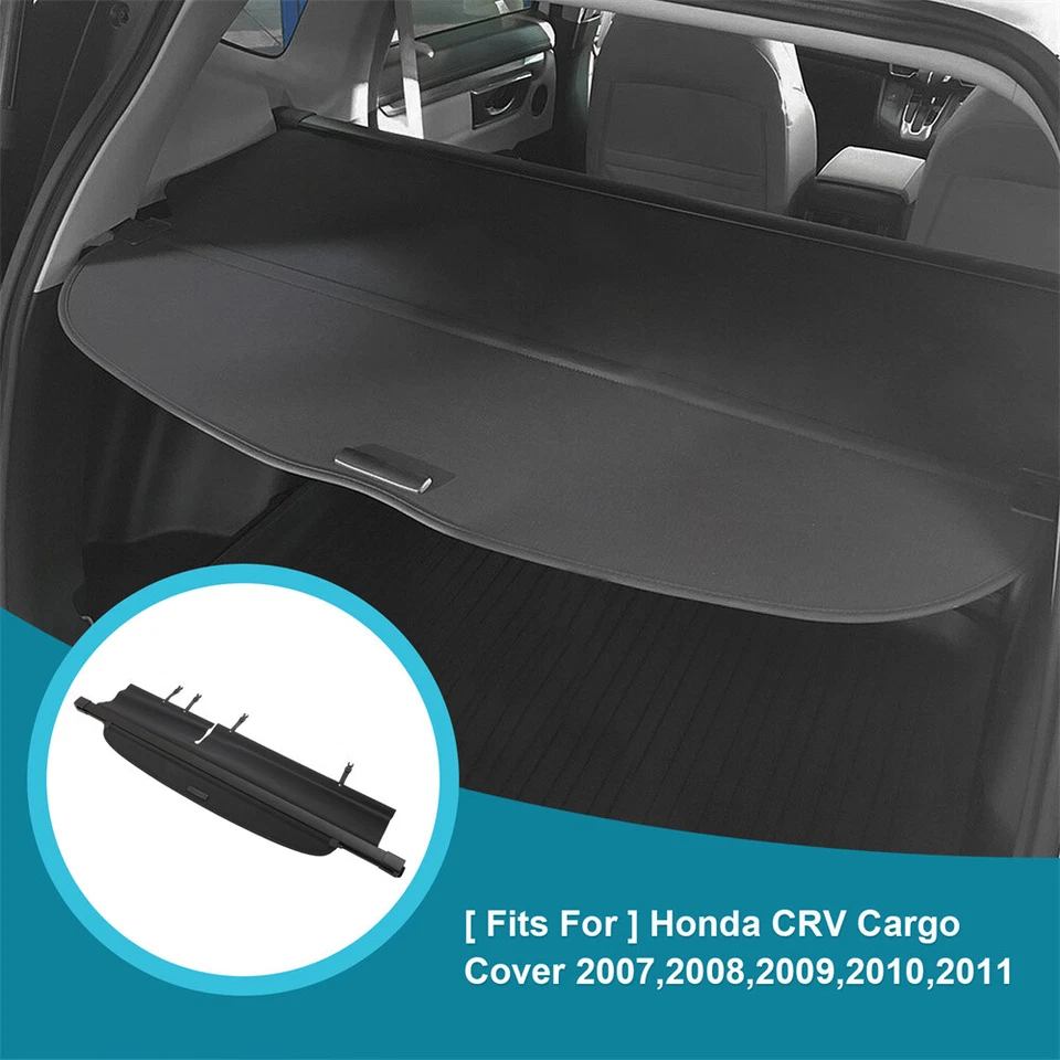 Cubierta de carga retráctil negra para equipaje para Honda CR-V CRV 2007-2011 Foto 2 de 4