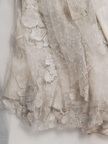 $7399 Naeem Khan Women Ivory Silk Floral Lace Augusta Wedding Gown Dress Size 8 - Picture 11 of 12