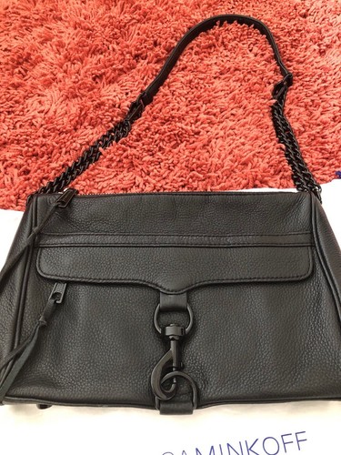 Rebecca Minkoff M.A.C. Black Leather Crossbody Bag - Picture 2 of 6
