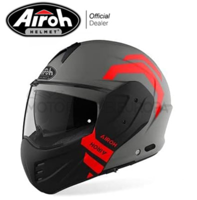 MODULARER HELM AIROH MATHISSE ILLUSION ORANGE SCHWARZ MATT MATT REVERSIBEL