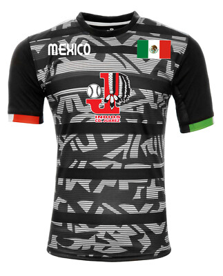 Jersey Mexico Indios Ciudad Juarez 100% Polyester BlackGrey_Made in Mexico