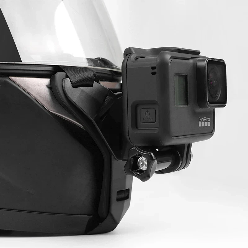 SUPPORTO MENTONIERA GOPRO HERO ATTACCO CASCO INTEGRALE MOTO BICI ACTION CAM - Immagine 3 di 3
