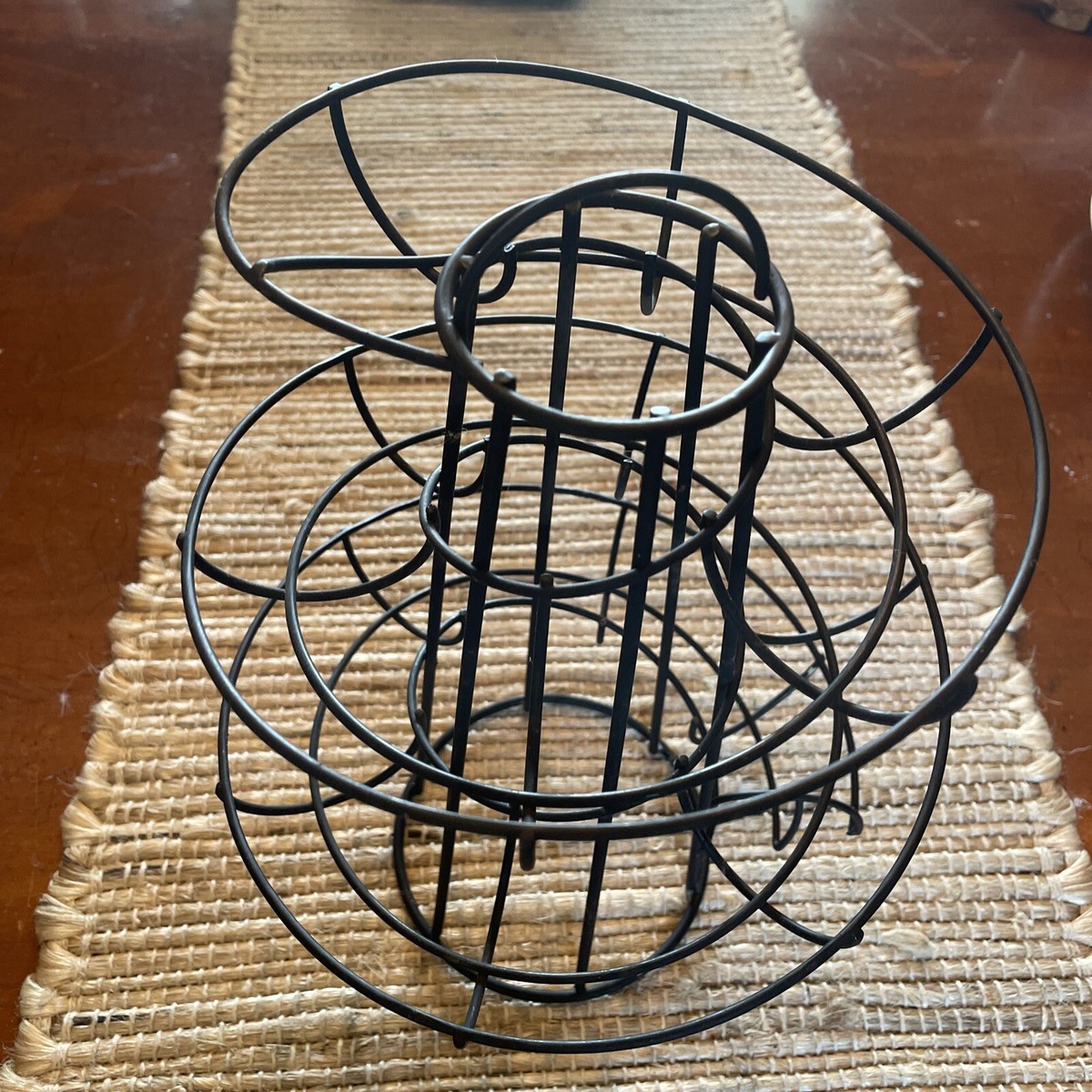 OBVIS Spiral Egg Skelter Dispenser – Metal Countertop Egg Holder Holds Up To 22 Eggs, Black