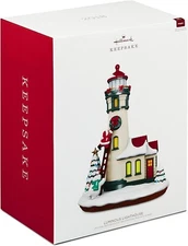 2018 Hallmark Tabletop Luminous Lighthouse Decoration Light Sound Magic