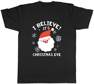 I Believe it's Christmas Eve Herren T-Shirt Xmas Santa Face Tee Geschenk