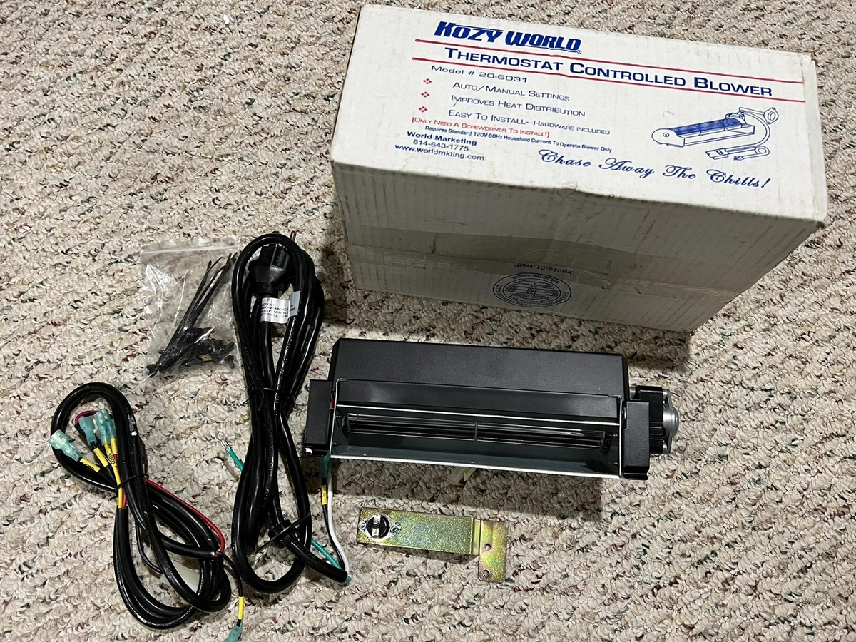 Kozy World 20-6031 Thermostat Controlled Blower Gas Stove and Fireplace  Blower | eBay