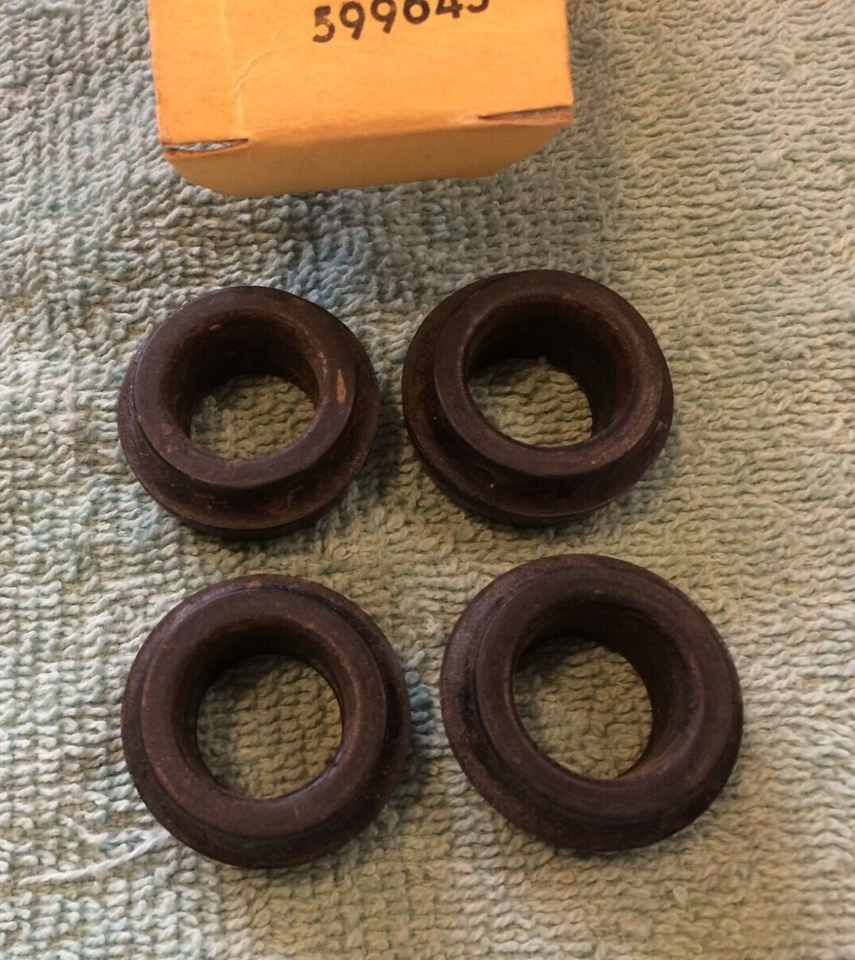 Four NOS GM 599643 PITMAN ARM BUSHINGS, 193948 Chevy Cars Exc. Models