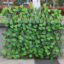 Garden Artificial Faux Ivy Leaf Hedge Wall Fence Panels Roll Privacy Screening