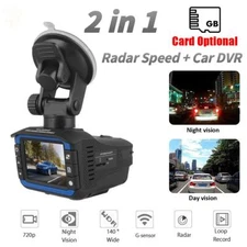 Car Dash Camera Anti Radar Laser Speed Detector DVR 1080P Recorder Video Night+