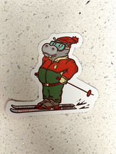 *NEW* Dutch Bros Sticker DECEMBER 2023 Skiing Hippo Skiing Winter Holiday