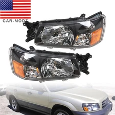 Halogen Headlights For 2003-2004 Subaru Forester - Left Right Sides Pair