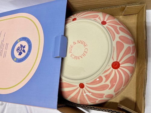 Rise&Shine Keramik ~ Retro Flower Lg Obstschale, wie auf FabFitFun zu sehen, NEU!! - Bild 3 von 7