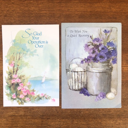 Lot of 10 Vintage Get Well Cards Illness Recovery Sentiment No Envelopes - Picture 3 of 6