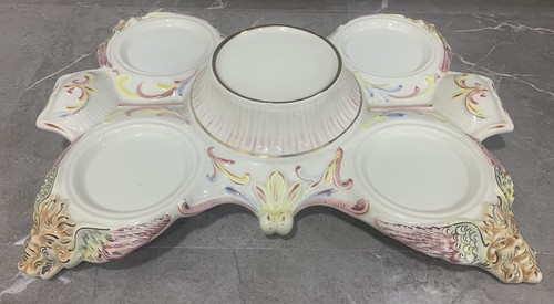 R. Capodimonte Cherub & Serpent SERVING TRAY for Demitasse Espresso Tea Italy - Picture 2 of 10
