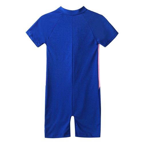 UK Girls Boys One Piece Swimsuit Short Sleeve Water Sports Surfing Bathing Suit - Picture 15 of 72