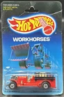 EH Vintage 1986 Hot Wheels Workhorses Old Number 5 Fire Truck #1695 Red
