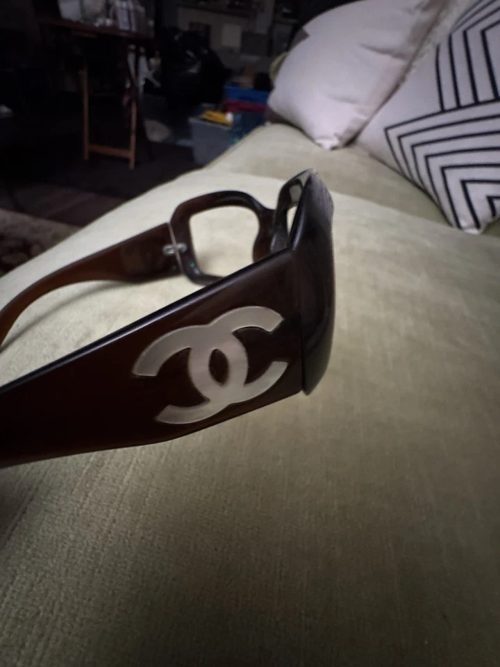 Gafas de sol Chanel madreperla BORGOÑA SOLO MARCOS AUTÉNTICOS -ITALIA Foto 4 de 4