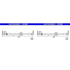 2X ATE BREMSSCHLAUCH 465mm VORNE passend für BMW 1 2 X1 X2 MINI COOPER