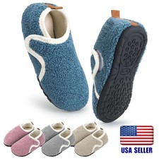 Women's Men's Moccasin Slippers Comfor Fleece-Lined House Shoes Indoor Thermal