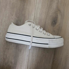 Converse Chuck Taylor All Star Lift Ox White/Black Canvas Lace-Up