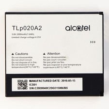 Alcatel Li-Polymer 2000mAh OEM Battery TLp020A2 3.8V OneTouch POP S3 STAR A845