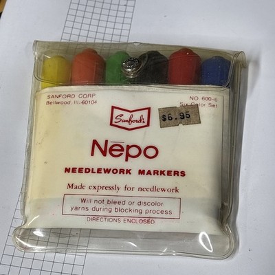 Sanford Nepo Needlework Markers Multi Color 6 Pack No. 600-6