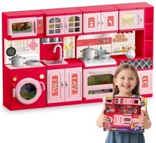 Mini Kitchen Doll House Play Set for Kids – Realistic Cooking Toy Creative Fun