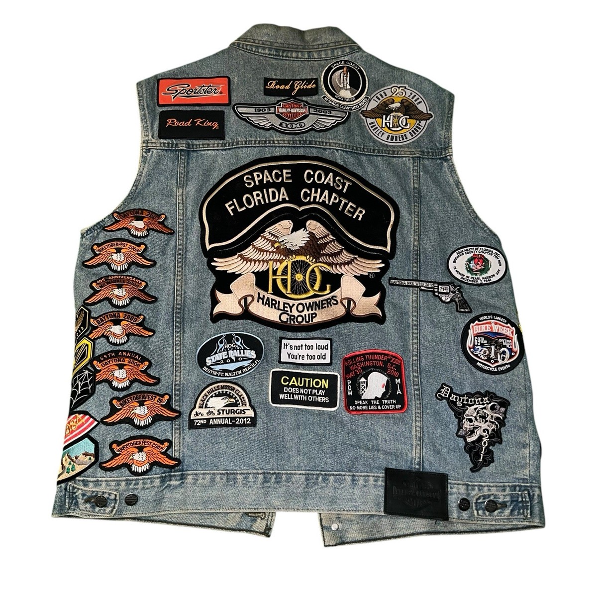 Vintage 90s Men's Harley Davidson Denim Vest Size X-Large
