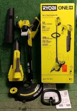 Ryobi PCLCK202K ONE+ 18V String Trimmer/Edger & Jet Fan Blower - Tools Only, NEW