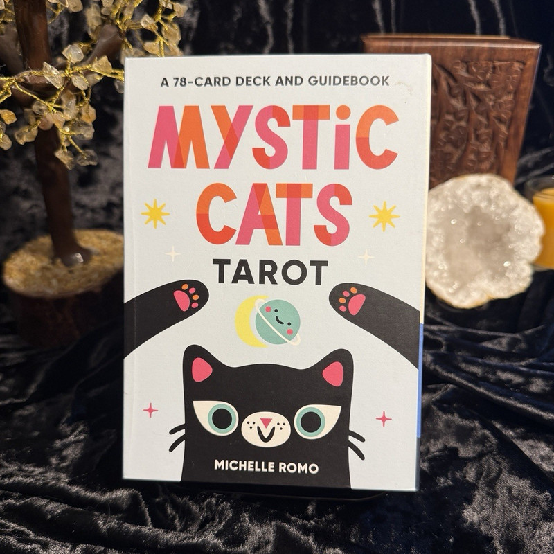 Mystic Cats Tarot 78-Card Deck Cards & Guidebook by Michelle Romo - NEW - sealed