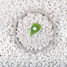 12Lb White Rocks for Plants, 1/4"-3/4" White Pebbles, Decorative Stones for Vase
