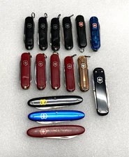 Lot of 15 Victorinox  DIFFERENT  Swiss Army Knives Multi Solid Transparent