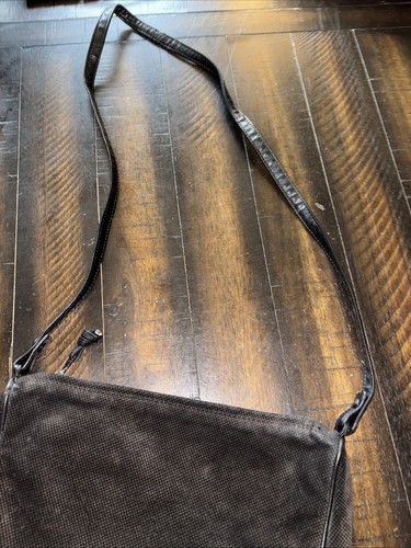 Authentic Vintage Bottega Veneta Brown Suede Shoulder Bag Purse Tote - Picture 3 of 16