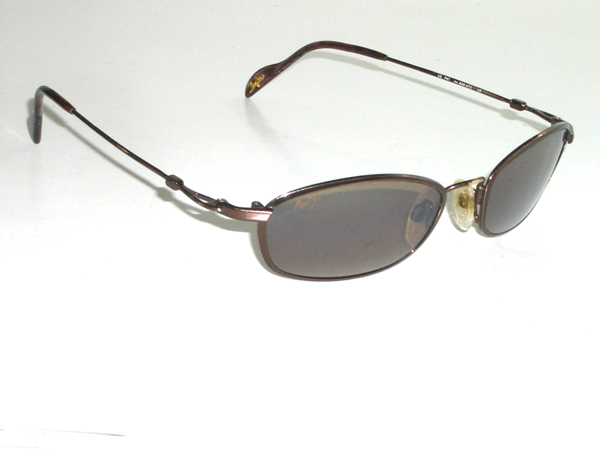 MAUI JIM FLEXON MJ-302-23 DGM BROWNISH POLARIZED SLEEK METAL WRAP 
