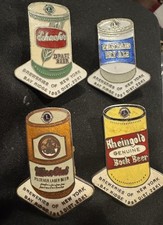 STANDARD DRY ALE SCHAEFER ULTICA CLUB RHEINGOLD BREWERY LAPEL HAT BEER CAN PIN