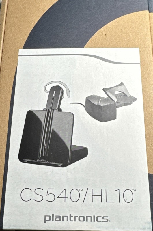 Plantronics Poly CS540 Wireless DECT 6.0 Headset Black New CS540-HL10 Convertibl