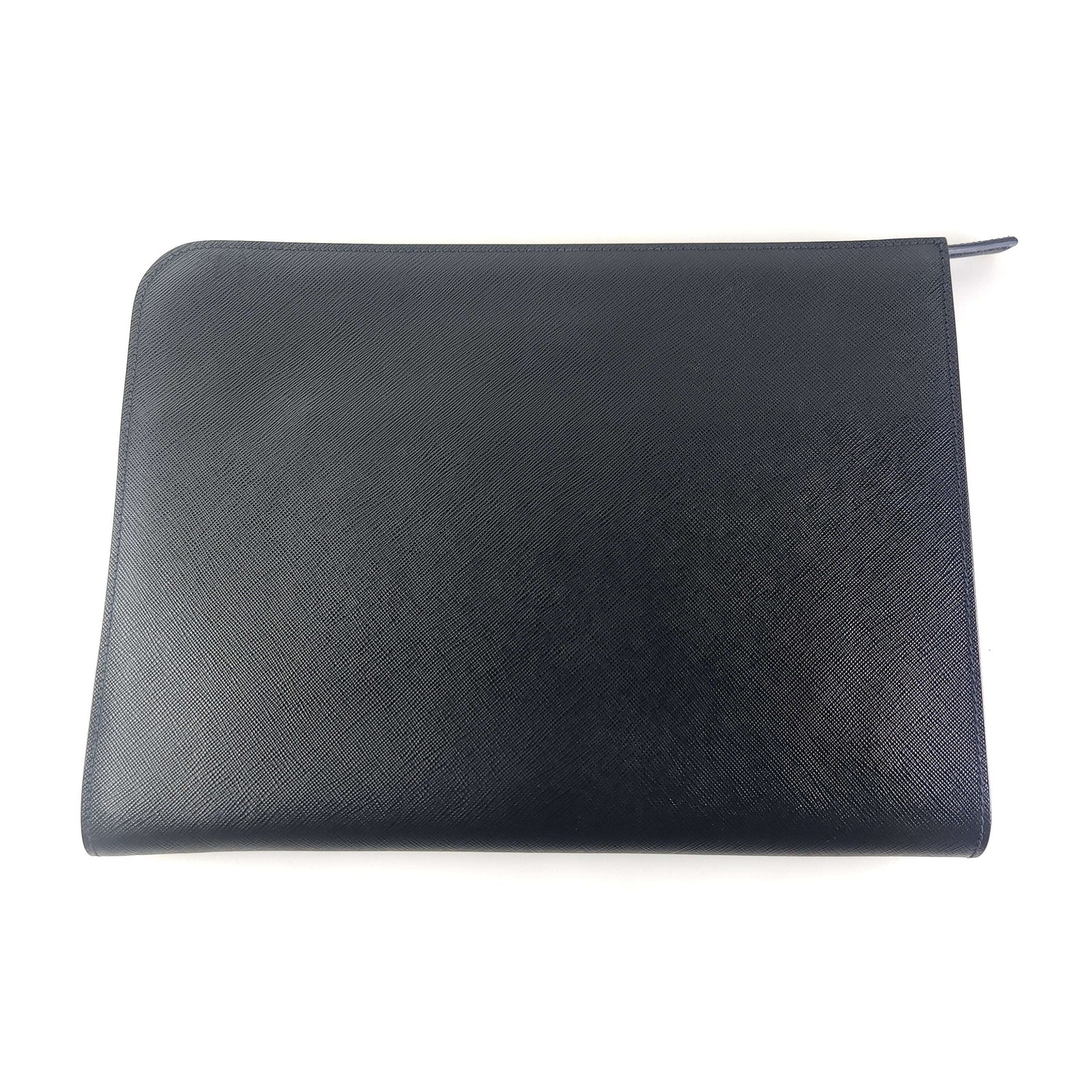 Prada Saffiano Triangle Logo Document Holder Clut… - image 3
