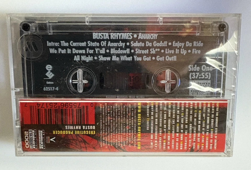 Busta Rhymes Anarchy Cassette 2000 Elektra  New Factory Sealed - Image 2 of 2
