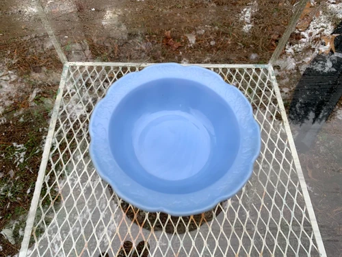 Cherry Blossom 4.75" Bowl Delphite Blue Jeannette Glass 1930-39 Depression Glass