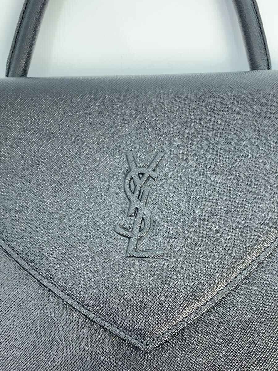 Borsa a mano YVES SAINT LAURENT trapezoidale nera tinta unita usata