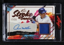 2021 Leaf Art of Sport Stroke Genius Bronze 17/25 Paul Molitor Auto HOF ni4