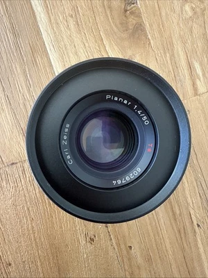 Zeiss Contax Planar T* 50mm F/1.4 AEG - Leitax EF Mount - Cine Mod Focus Gear - Photo 1/4