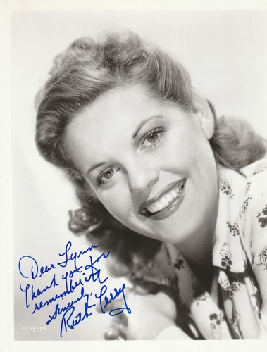 Ruth Terry, leading lady in Gene Autry and Roy Rogers westerns signed photo 8x10
